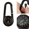 3 in 1 Double Sided Mini Compass Carabiner Thermometer Military