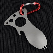 Multi-function Pocket Bottle Opener Spork Spoon Screwdriver